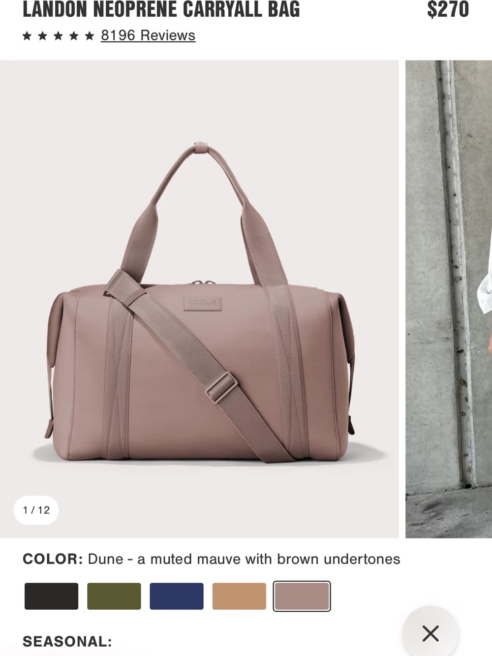 Dagne Dover Neoprene XL Carryall Bag